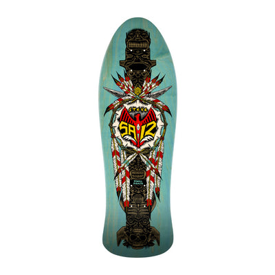 Powell Peralta Steve Saiz Totem Blue Stain Skateboard Deck - 10"