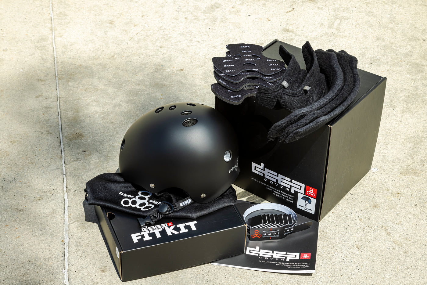 Triple 8 Deep Cover Helmet -  Black