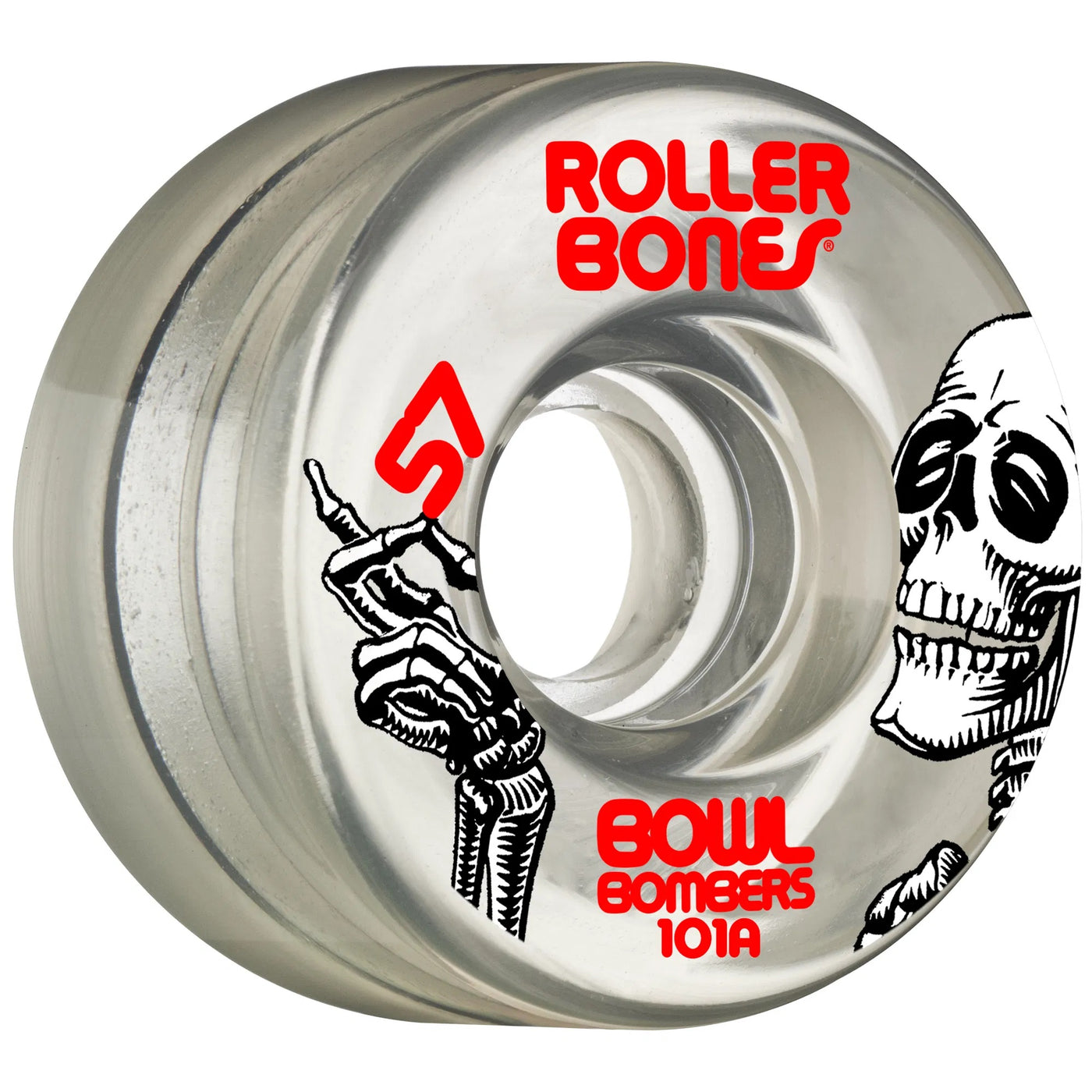 Rollerbones Bowl Bomber Wheels Clear 57mm 101a - Set of 8