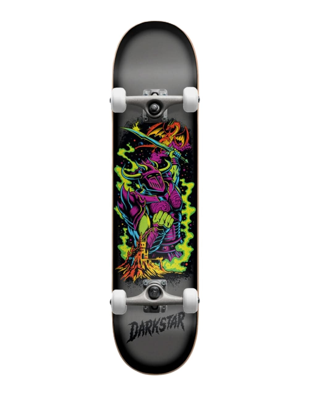 Darkstar Blacklight FP Charcoal/Silver Complete Skateboard - 8.125"