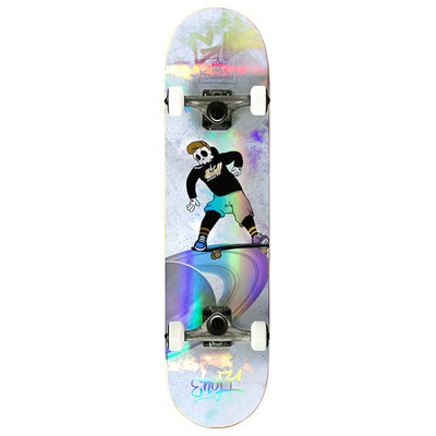 Enuff Skully Hologram White Skateboard - 7.75"