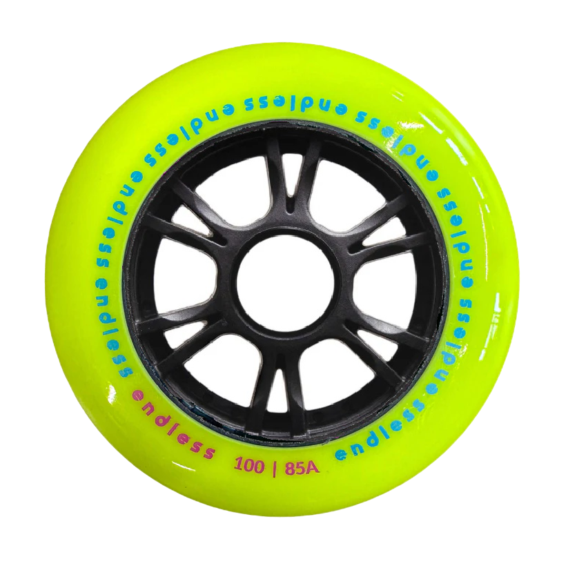 Endless Neon Yellow 100mm Wheels - Set of 4