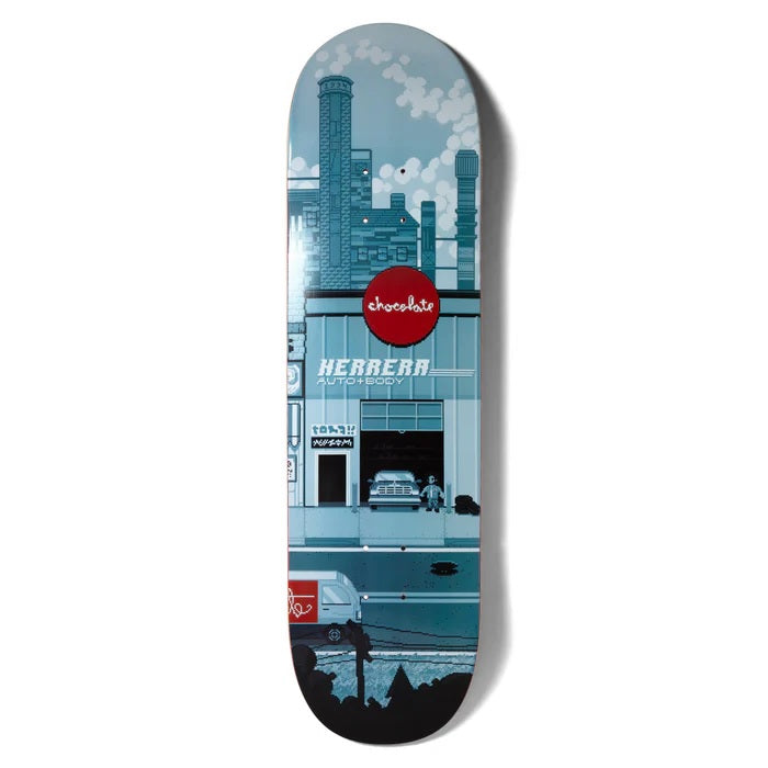 Chocolate Herrera Pixel City Skateboard Deck - 8.5"