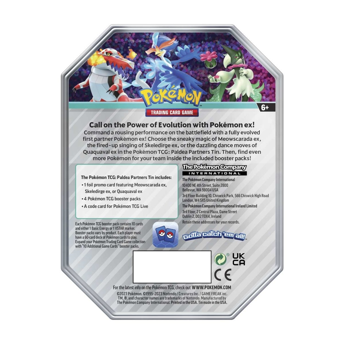 Pokémon TCG: Paldea Partners Tin - Skeledirge Ex