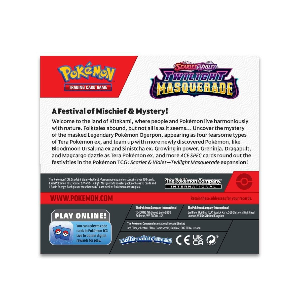 Pokémon TCG: Scarlet & Violet - Twilight Masquerade Booster Display Box