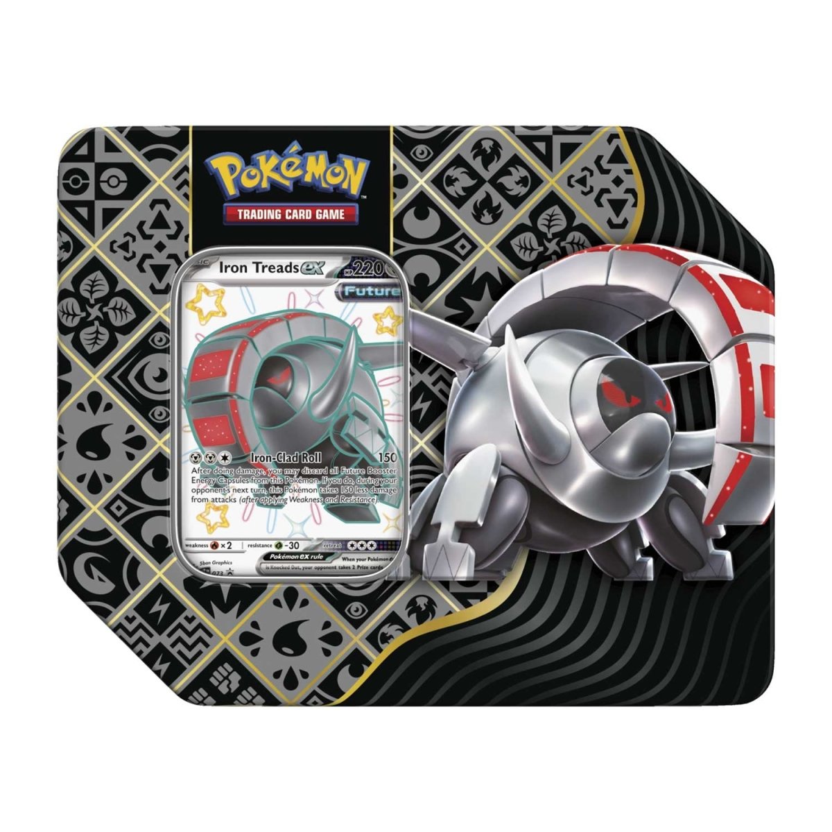 Pokémon TCG: Scarlet & Violet-Paldean Fates Tin - Shiny Iron Treads Ex