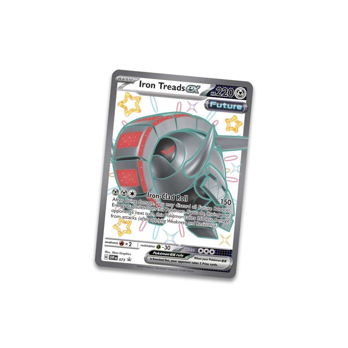 Pokémon TCG: Scarlet & Violet-Paldean Fates Tin - Shiny Iron Treads Ex