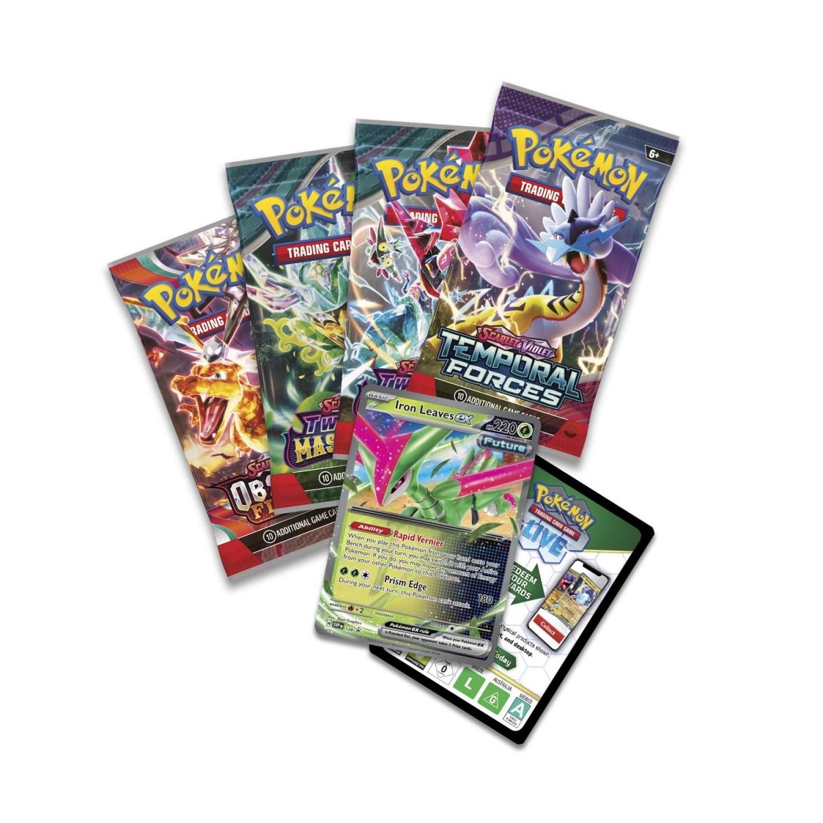 Pokémon TCG: Paradox Clash Tin - Iron Leaves Ex