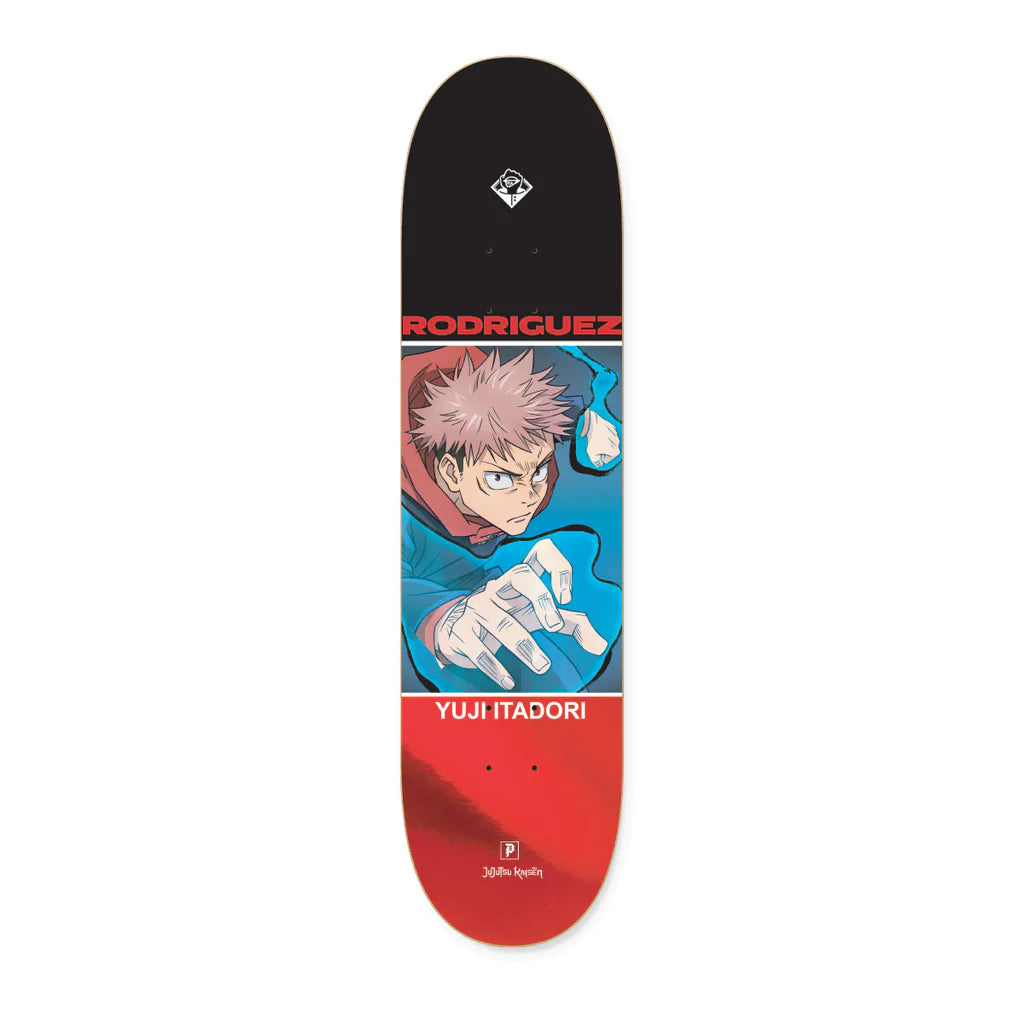 Primitive X Jujutsu Kaisen Yuji Rodriguez Red Skateboard Deck - 8.5"