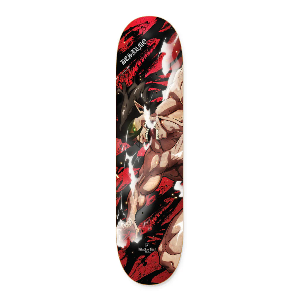 Primitive X Attack On Titan Future Memory Desarmo Skateboard Deck - 8.0"