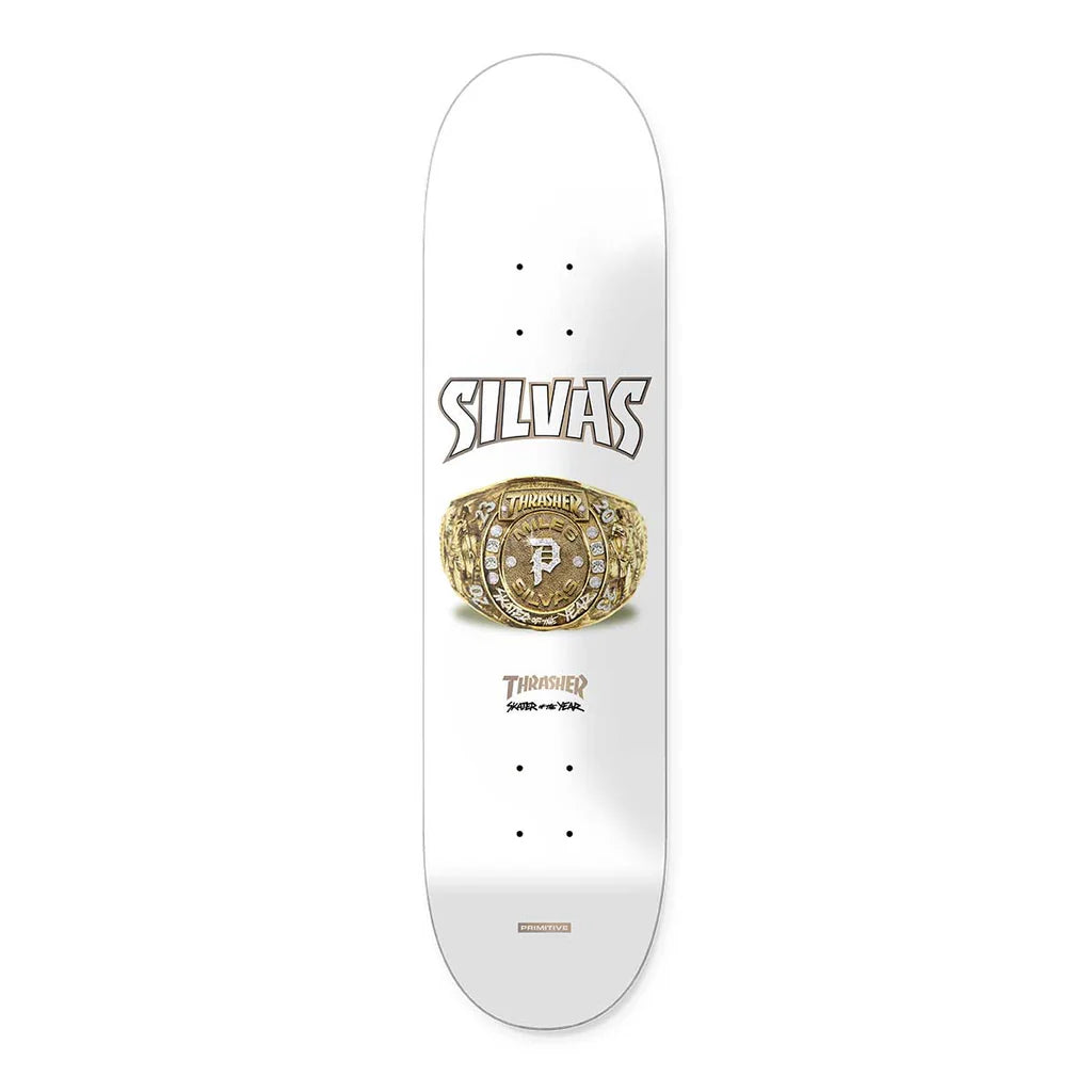 Primitive Silvas SOTY White Skateboard Deck - 8.5"