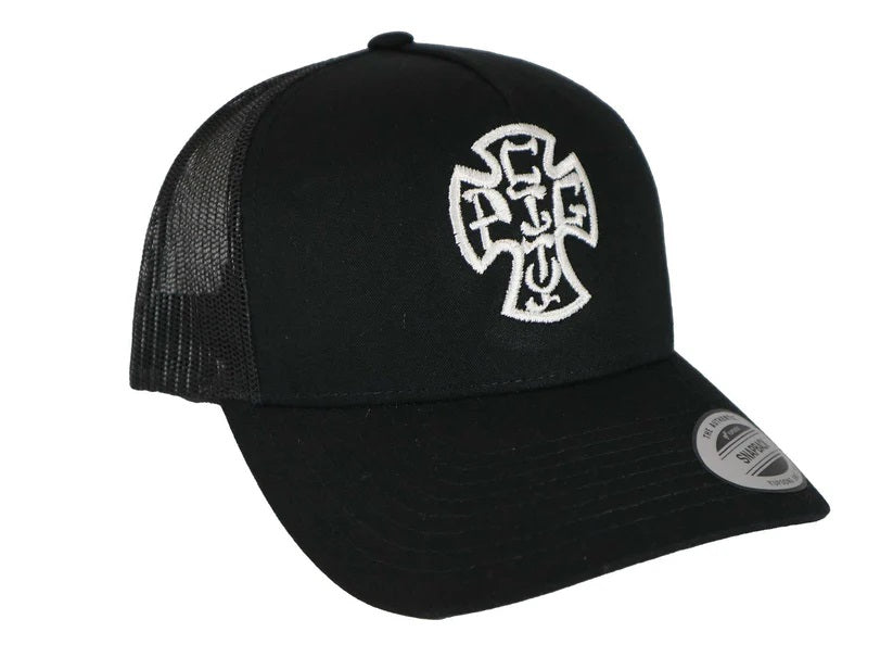 Pig City Skates Cross Trucker Cap - Black