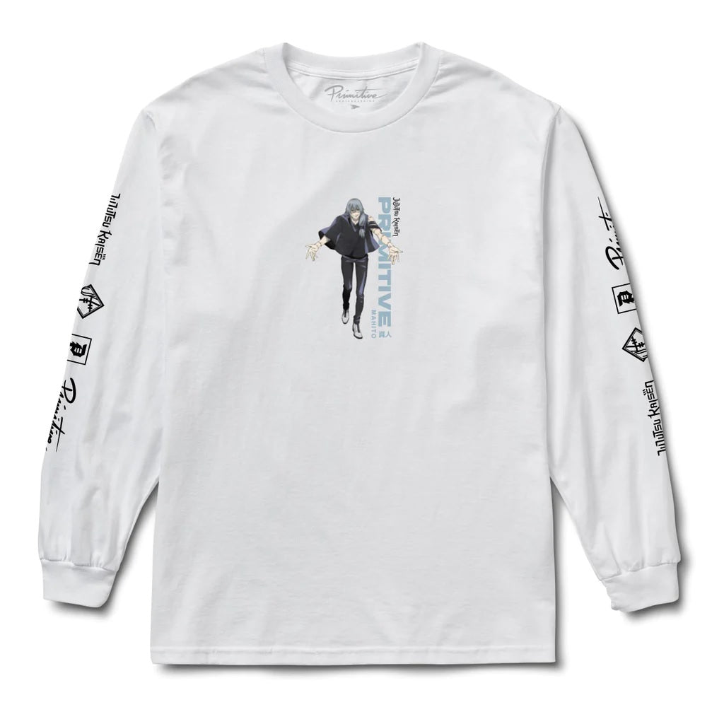 Primitive X Jujutsu Kaisen Mahito L/S T Shirt - White