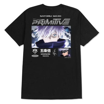 Camiseta Primitive X Jujutsu Kaisen Satoru - Negro 