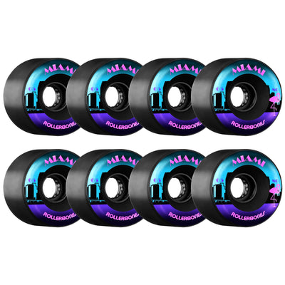 Rollerbones Outdoor Miami Wheels Black 65mm 80a - Set of 8