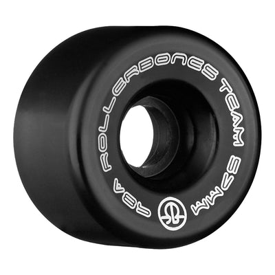 Rollerbones Team Logo Wheels Black 57mm 101a - Set of 8