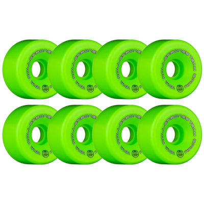 Rollerbones Team Logo Wheels Green 57mm 101a - Set of 8