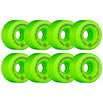 Rollerbones Team Logo Wheels Green 57mm 98a - Set of 8