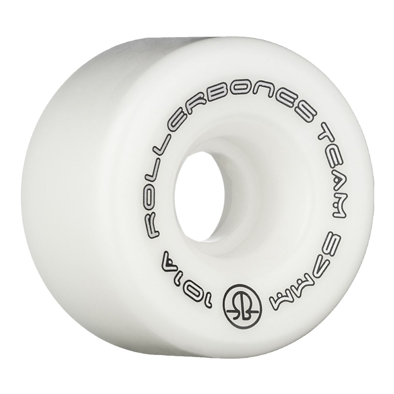 Rollerbones Team Logo Wheels White 57mm 101a - Set of 8