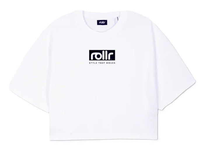 Rollr Cropped T Shirt - Polar White