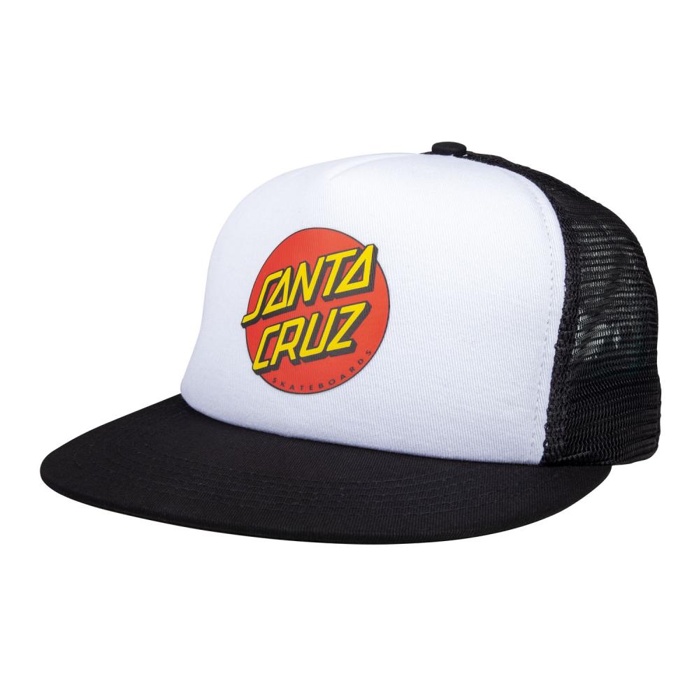 Santa Cruz Cap Classic Dot Mesh Cap - White/Black