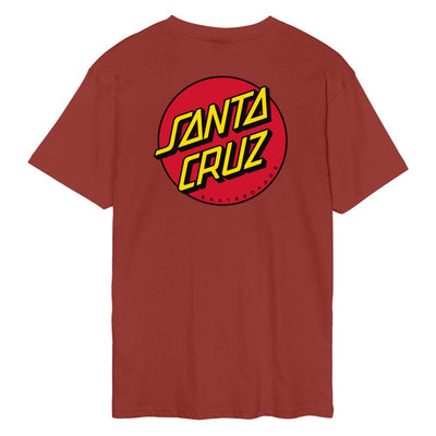 Santa Cruz Classic Dot Chest T Shirt - Dark Rust