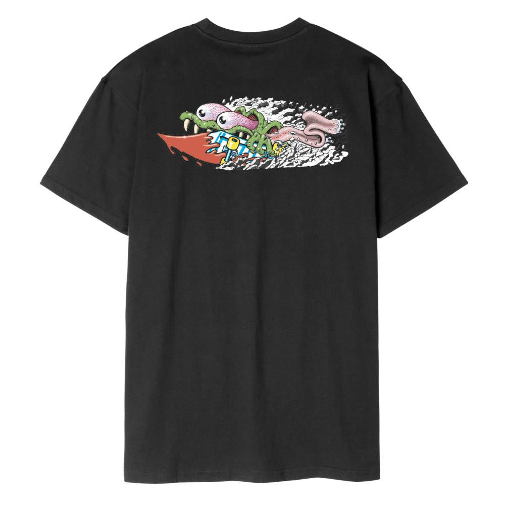 Santa Cruz Meek Concrete Slasher T Shirt - Black