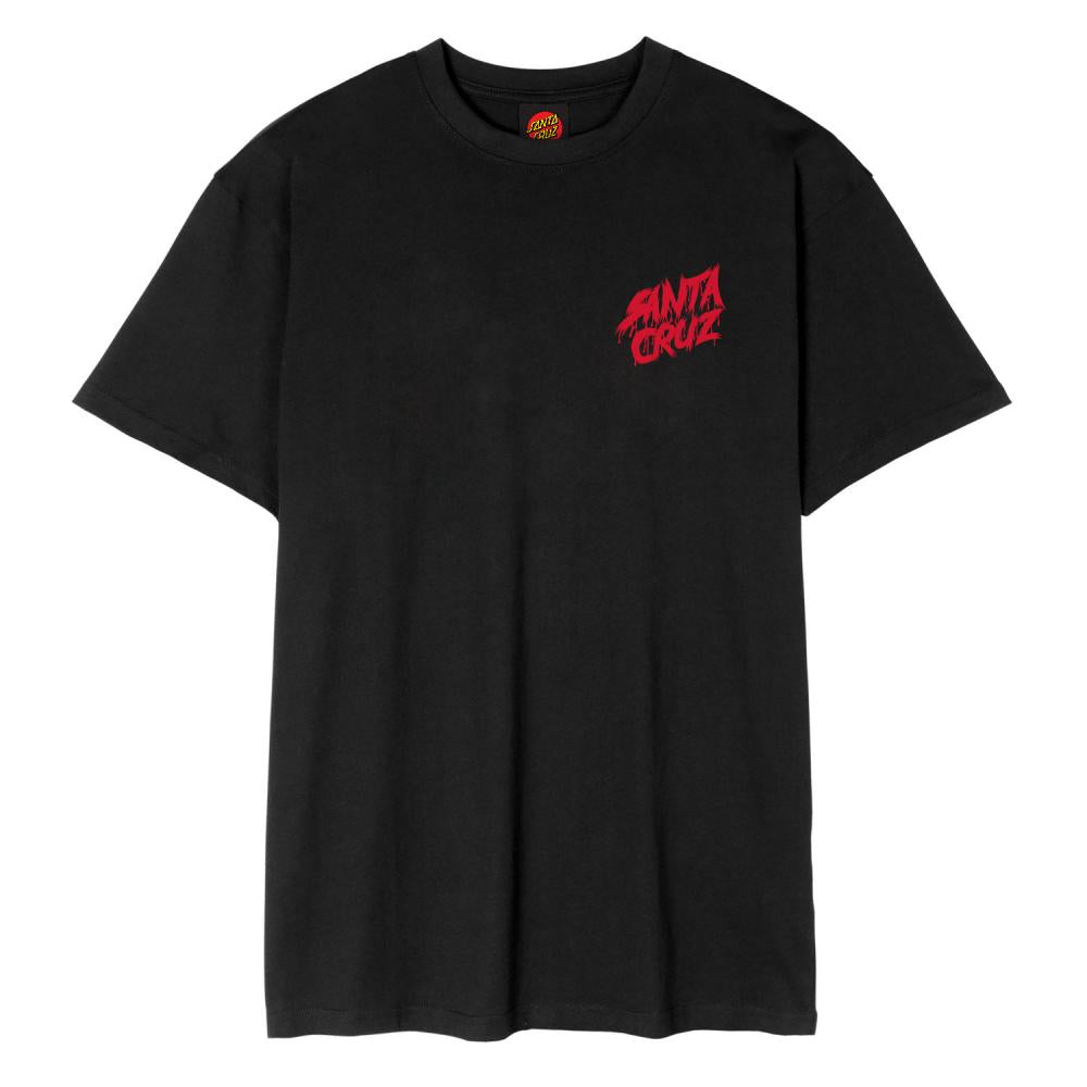 Santa Cruz Meek Concrete Slasher T Shirt - Black