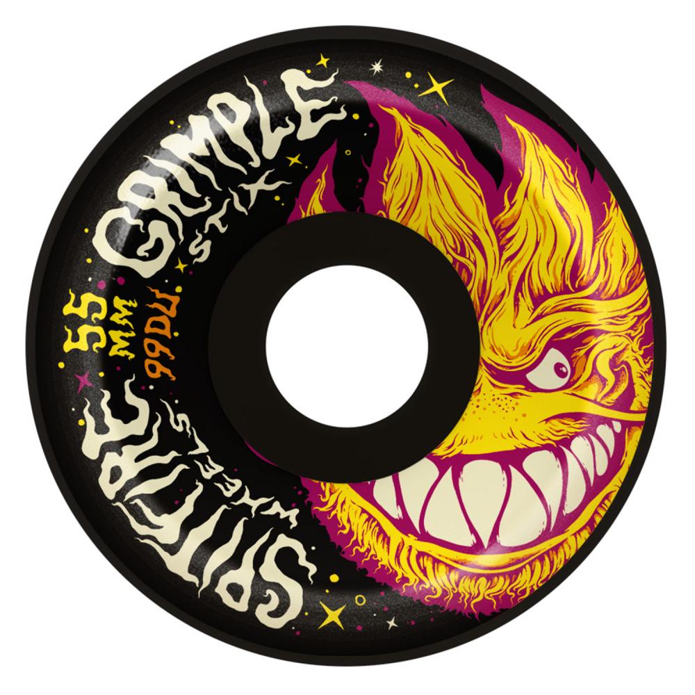 Spitfire X Grimple F4 Grimplehead Lock In Full Black Skateboard Wheels - 55mm 99du