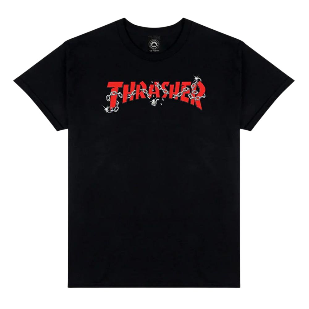 Thrasher Chains By Daniel Shepard T Shirt - Black