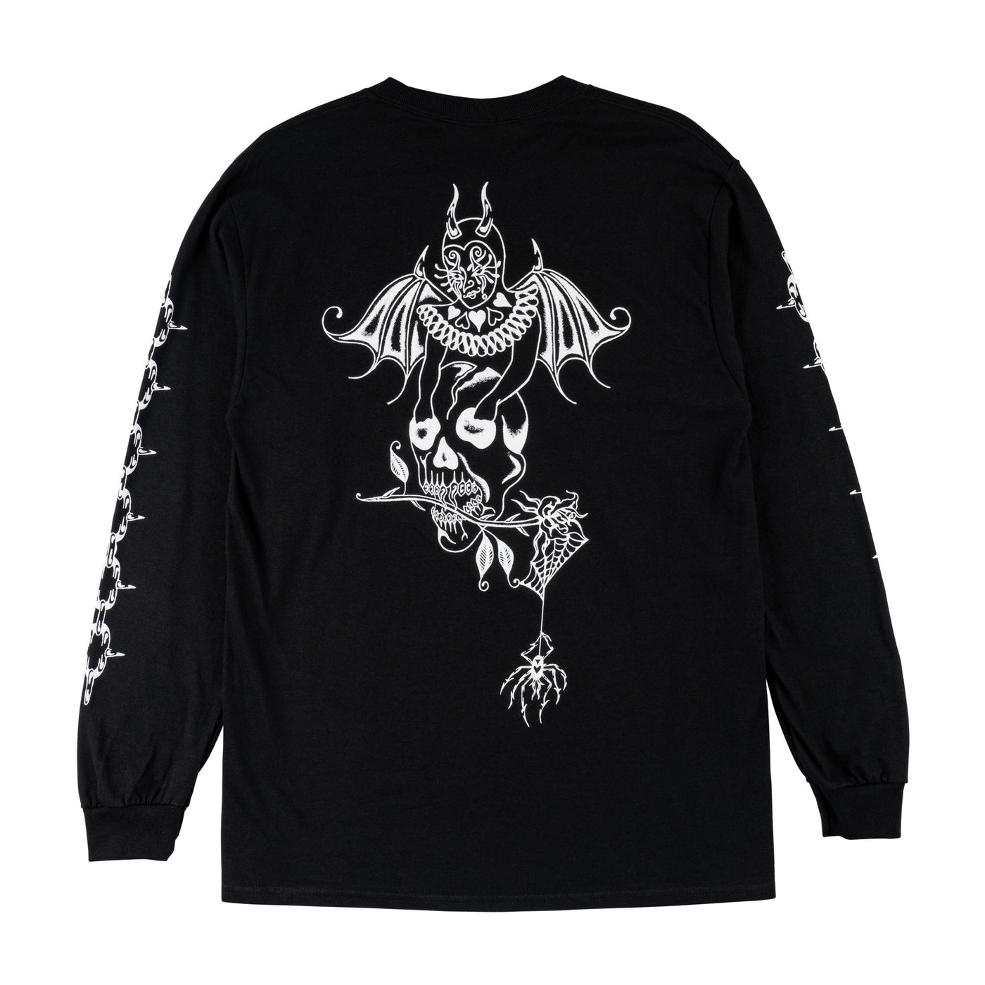 Welcome Angel Long Sleeve T-Shirt - Black