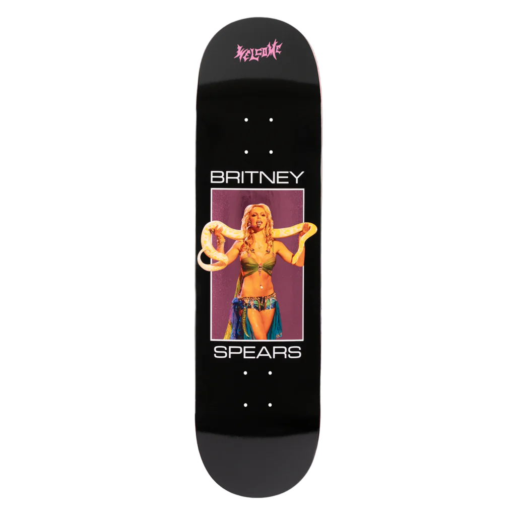 Welcome Britney Spears Snake Black/Pink Foil Skateboard Deck - 8.5"