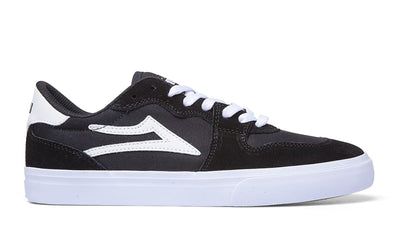 Lakai York Skate Shoes - Black/White Suede