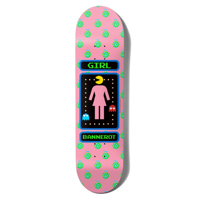 Girl Pac-Man Bannerot Skateboard Deck - 8.25"