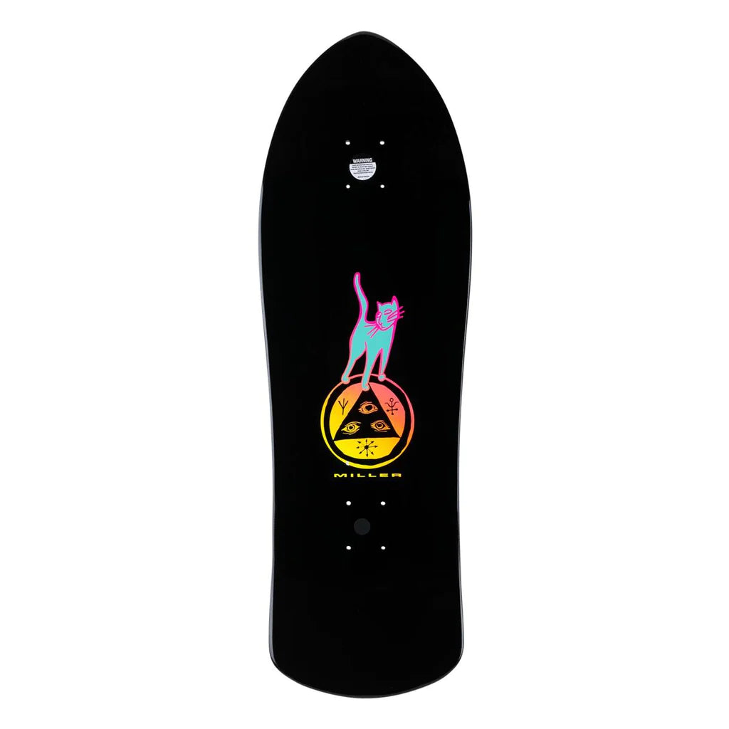 Welcome Chris Miller Faces on Crossbone Black Dip Skateboard Deck - 10"