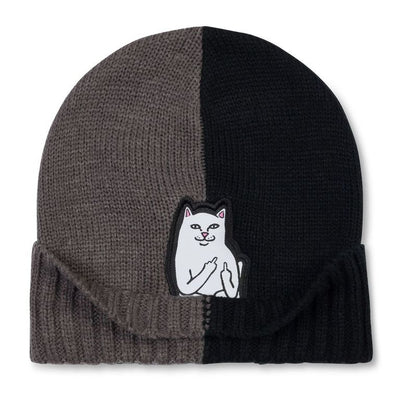 RIPNDIP Lord Nermal Split Beanie - Charcoal/Black