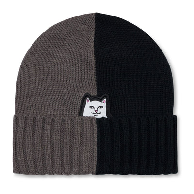 RIPNDIP Lord Nermal Split Beanie - Charcoal/Black